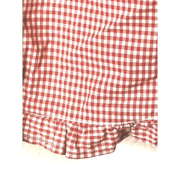 Jottum NWT Red Gingham Girls 6 Top Dutch Euro Retail $92 Button Front Ruffle - Picture 7 of 9